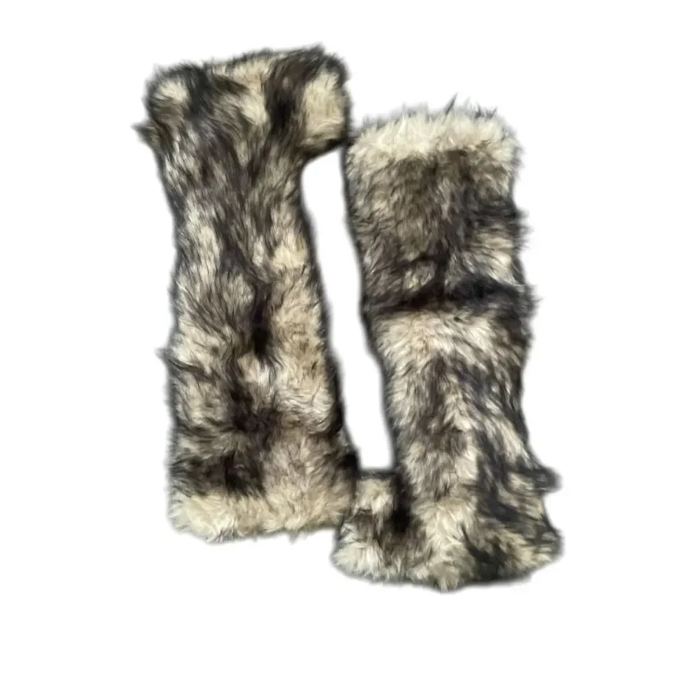 Club Exx Wild Instincts Thigh High Faux Fur Boots
